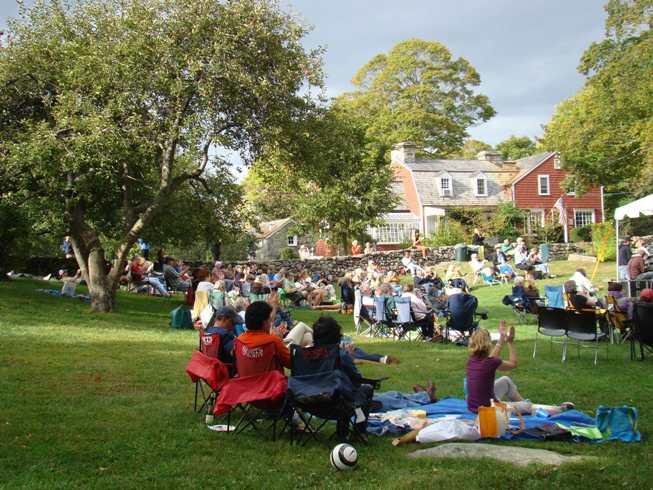 Jazz in the Garden with view of Weir Farm NHS Visitor Center