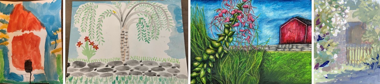 2023 Art in the Park Contest Award Winners Images of four paintings of Weir Farm
