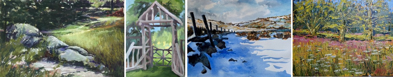 4 works of art by Weir Farm Artist Collective Members 4 works of art by Weir Farm Artist Collective Members