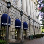 Entrance to White House Visitor Center on Pennsylvania Avenue NW.