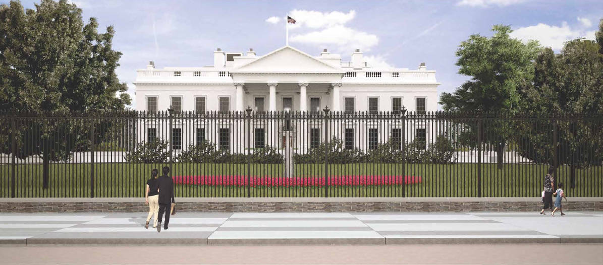 White House fence rendering