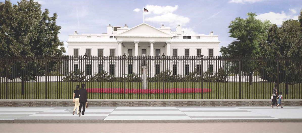 White House Fence Construction - The White House and President's Park (U.S.  National Park Service)