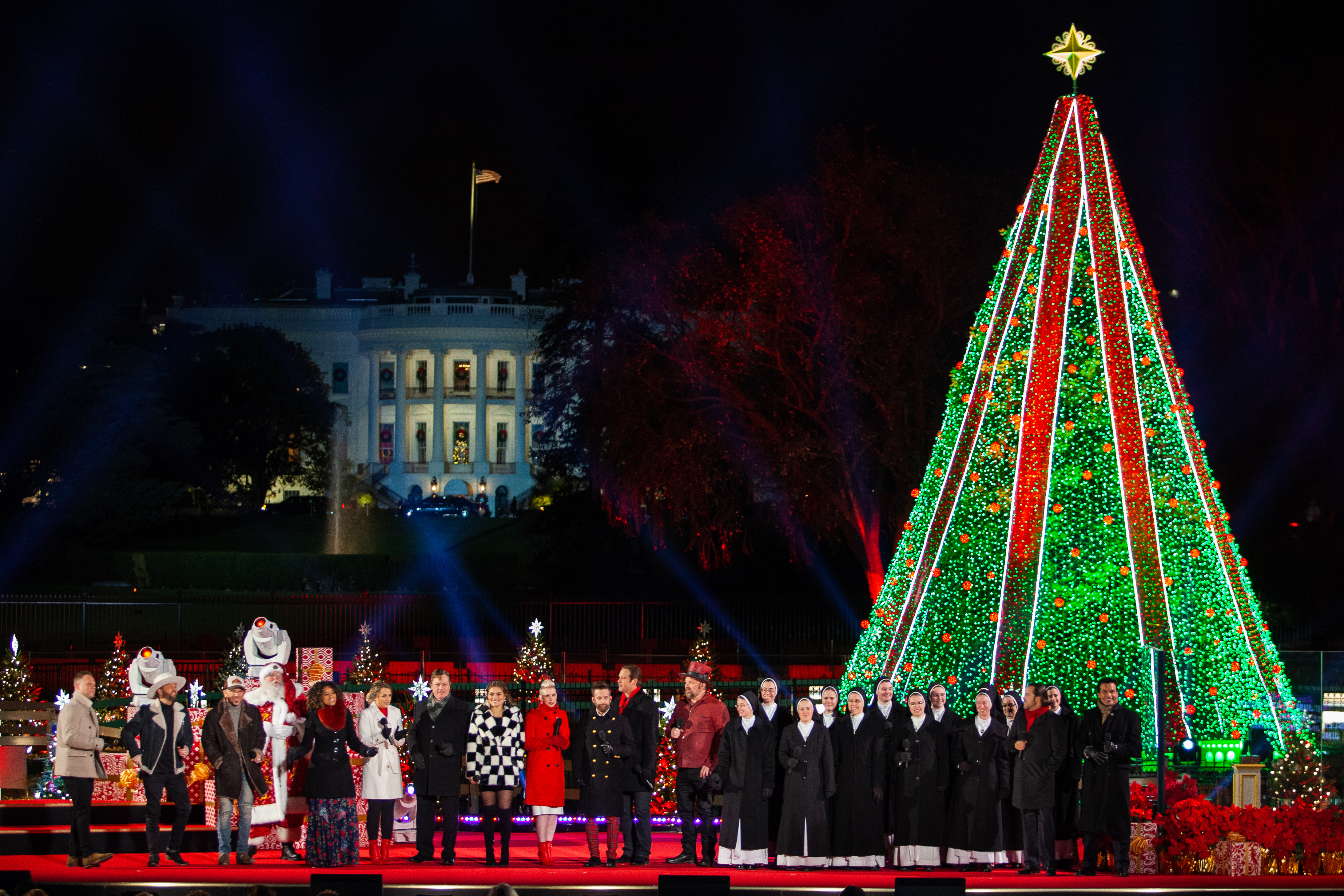 Finale of the 2018 National Christmas Tree Lighting in President’s Park.