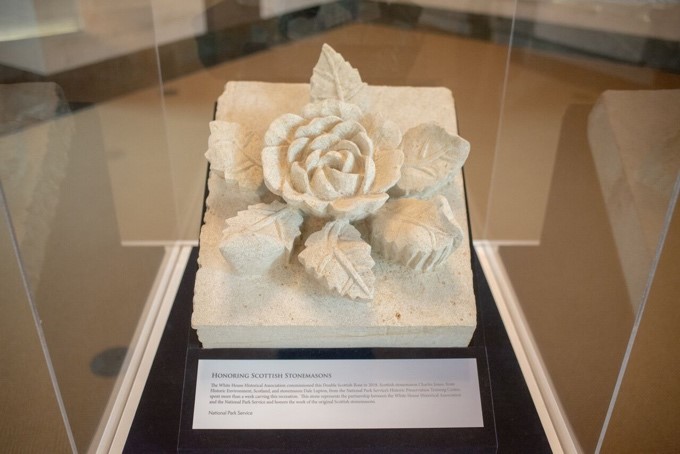 stone carved in the shape of a rose