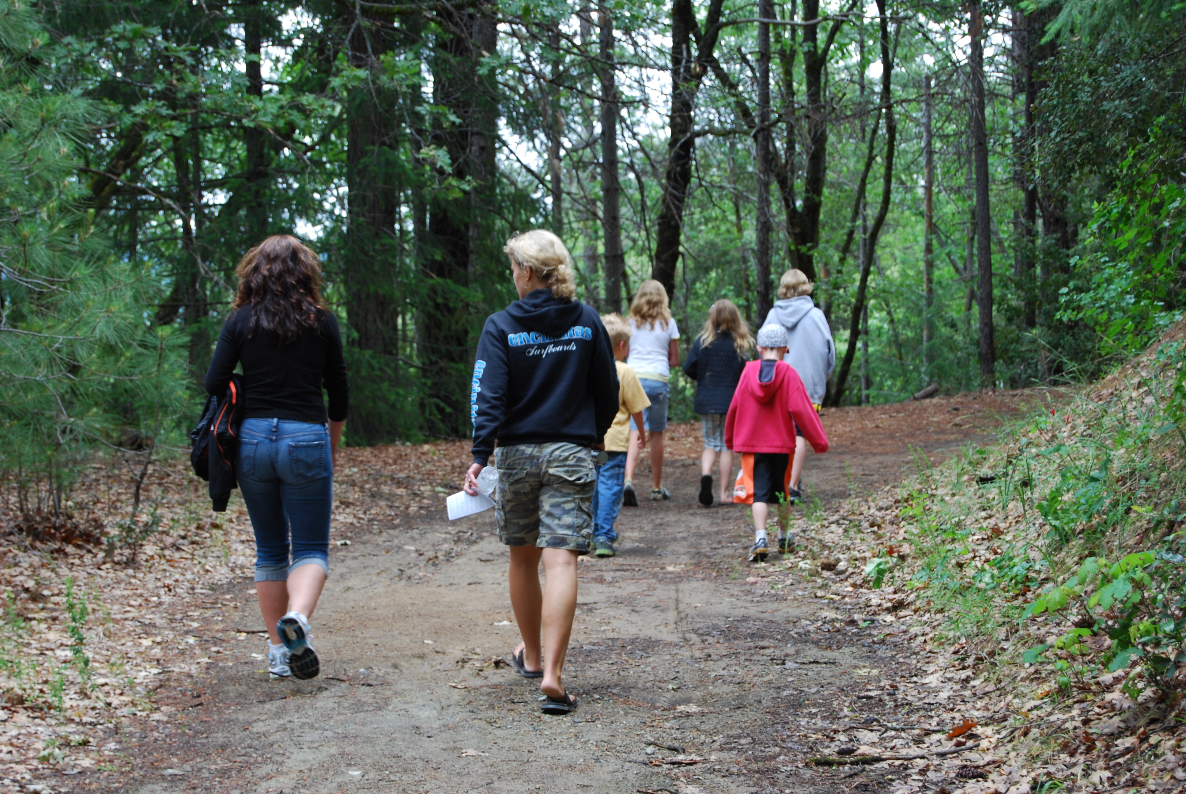 Hikers enjoying the trail to Boulder Creek Falls