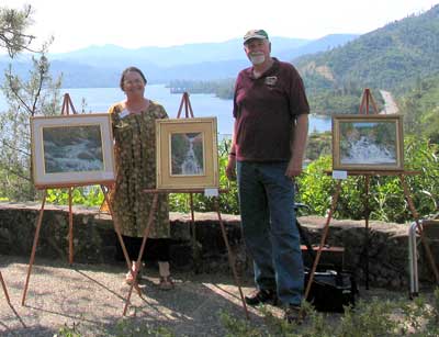 Artists Diana Troxell & Bruce Davidson displaying artwork at Visitor Center