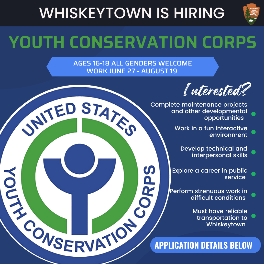 Infographic spotlighting Whiskeytown's YCC program.