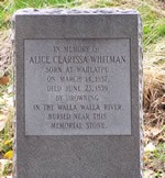 Alice Clarissa's marker. Alice Clarissa's marker.
