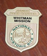 Whitman Mission Junior Ranger Badge Whitman Mission Junior Ranger Badge