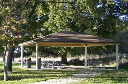 View of picnic area. View of picnic area.