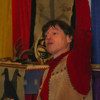 Tom McCormack performing. Tom McCormack performing.