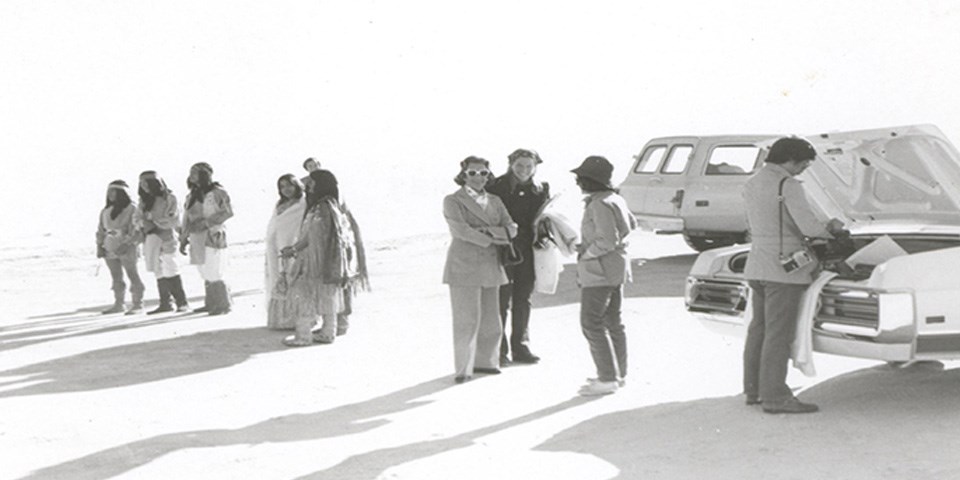 Apaches with Secretary of the Interior Morton