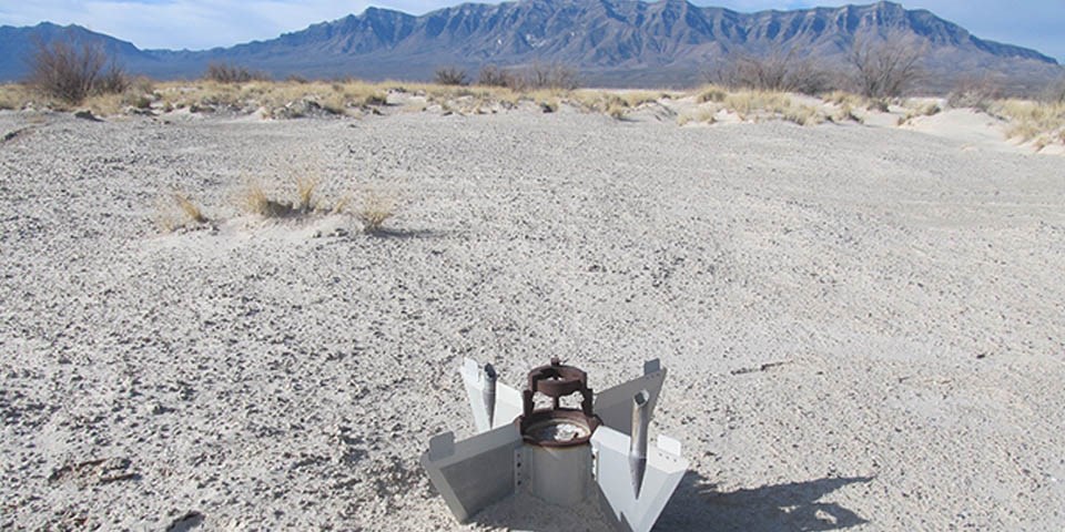 Missile debris in White Sands