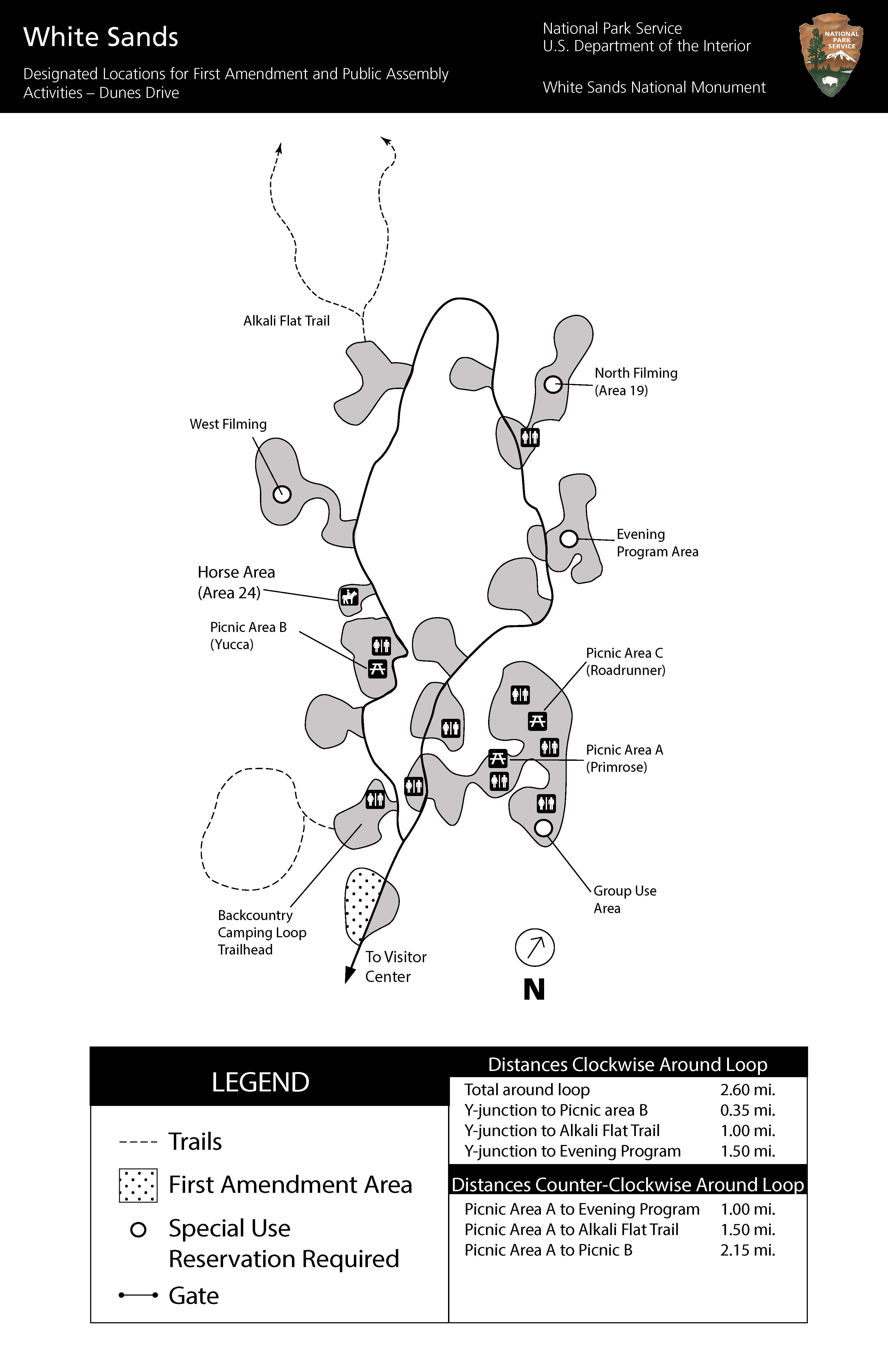 Designated First Amendment Areas White Sands National Park (U.S