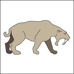 drawing of a Saber-Toothed Cat