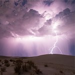 Lightning on dunes.