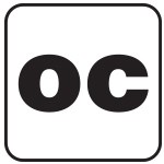 Black and white open caption icon