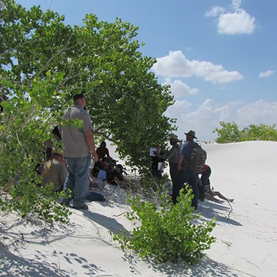 Ranger giving a Hike Smart program