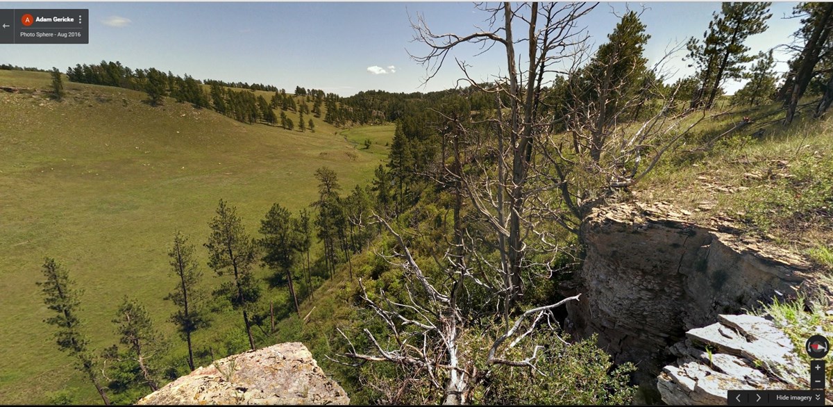 outcrop of limestone above beaver creek outcrop of limestone above beaver creek