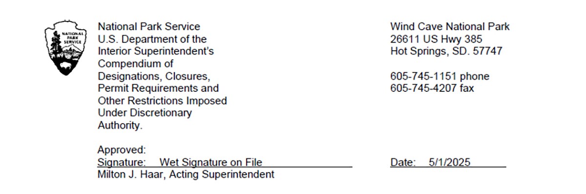 Header showing the electronic signature of Acting Superintendent Milton Haar on May 1, 2025.