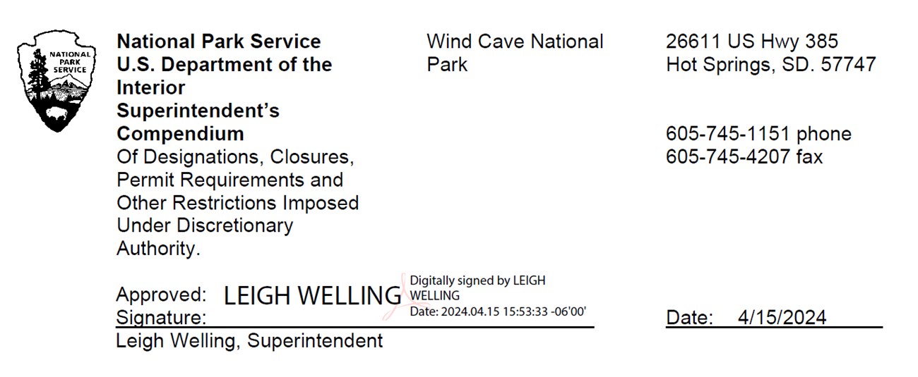Header showing the electronic signature of Superintendent Leigh Welling on 4/15/2024