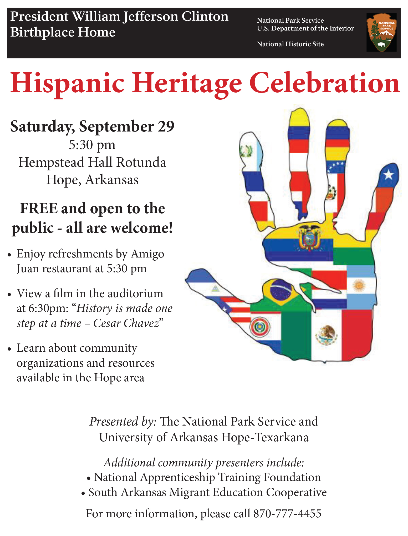 Hispanic Heritage Month Celebration President William Jefferson Clinton Birthplace Home