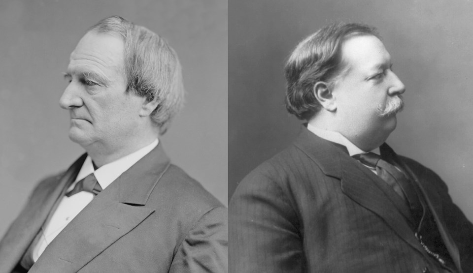 Portrait of Alphonso Taft and William Taft seated