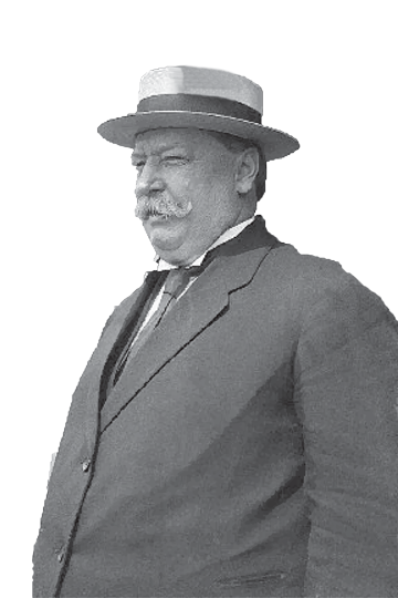 William H. Taft in a straw hat