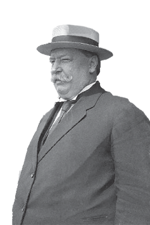 A photo of William Howard Taft wearing a hat