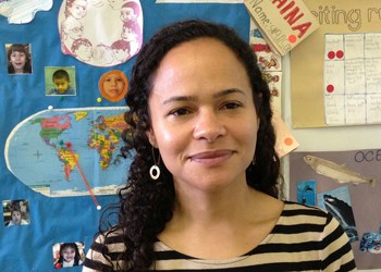 Makini Velazquez in her classroom Makini Velazquez in her classroom