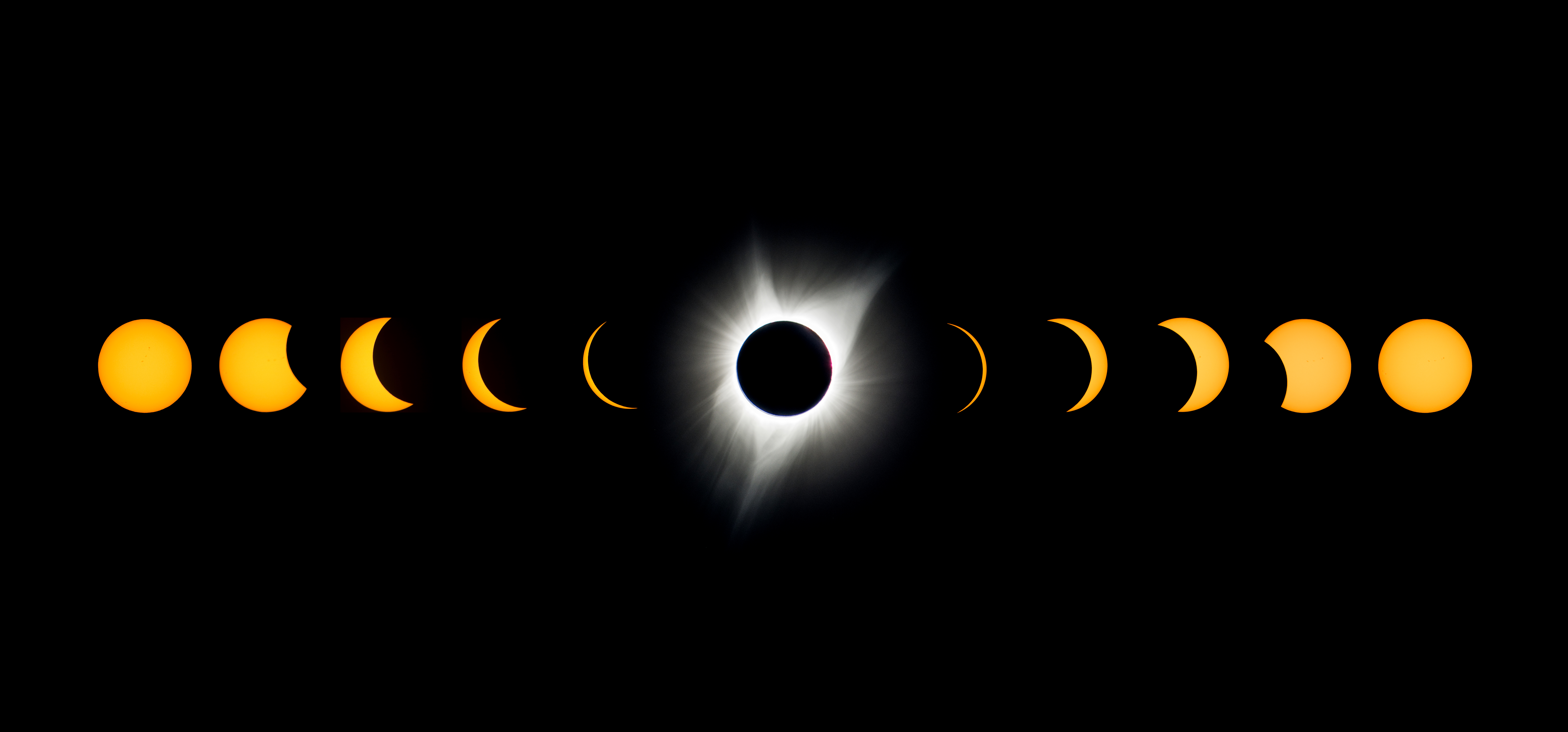 Eclipse-Jeremy White A series of images showing the stages of a solar eclipse.