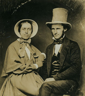 Catharine Paine seated next to her husband David Blaine