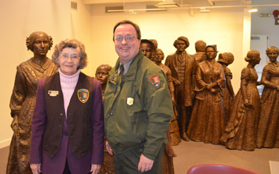 Park Volunteer Helen Kirker helps out during the festival.