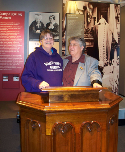 Cheryle and Kitty Lambert-Rudd at Women's Rights NHP