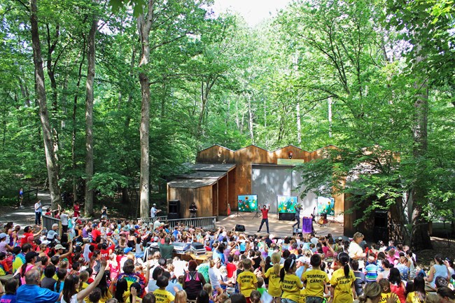 A sold out show at Children's Theatre-in-the-Woods.