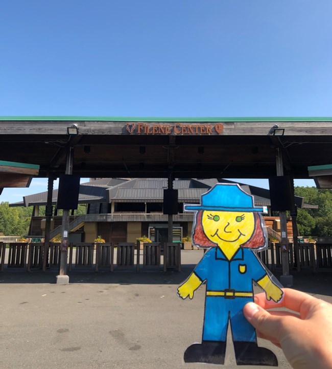 A Flat Ranger in front of the Filene Center.