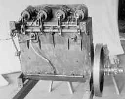 A 1928 reproduction of the 1903 Wright brothers' engine
