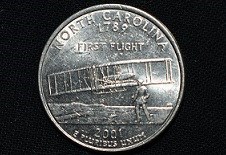 Quarter depicting the first flight