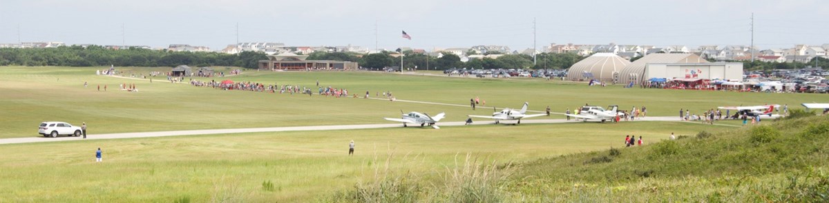 Visitors and plans of the grassy mall during National Aviation Day Visitors and plans of the grassy mall during National Aviation Day