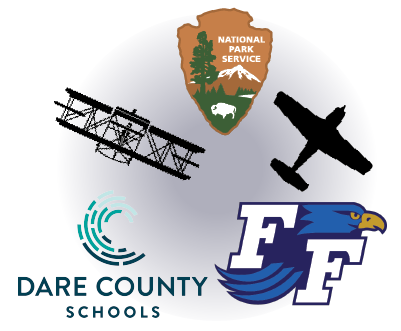 Logo of NPS, Dare County Schools, and High School