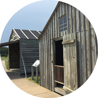 Reconstructed 1903 camp buildings