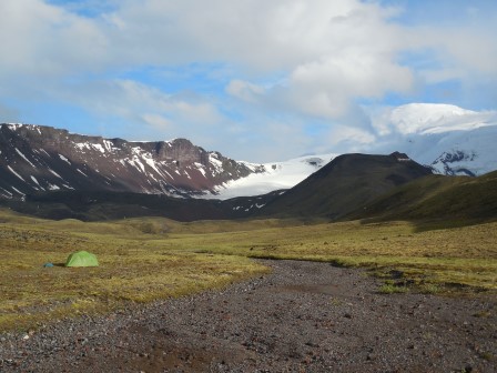 Campsite and Mt Sanford