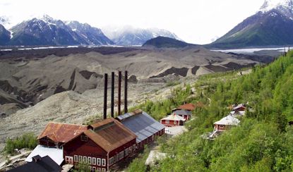 Kennecott Mill Town, Kennecott Glacier, and Wrangell Mountains