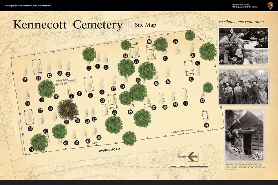 Kennecott Cemetery Wayside Site Map