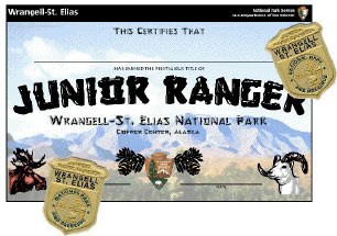 Junior Ranger Certificate and badges