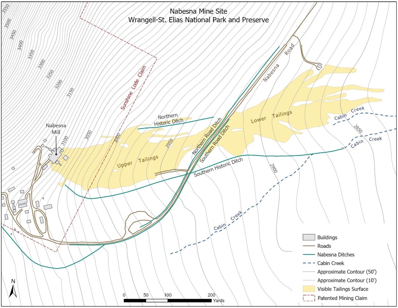 Map of Nabesna Mine Site