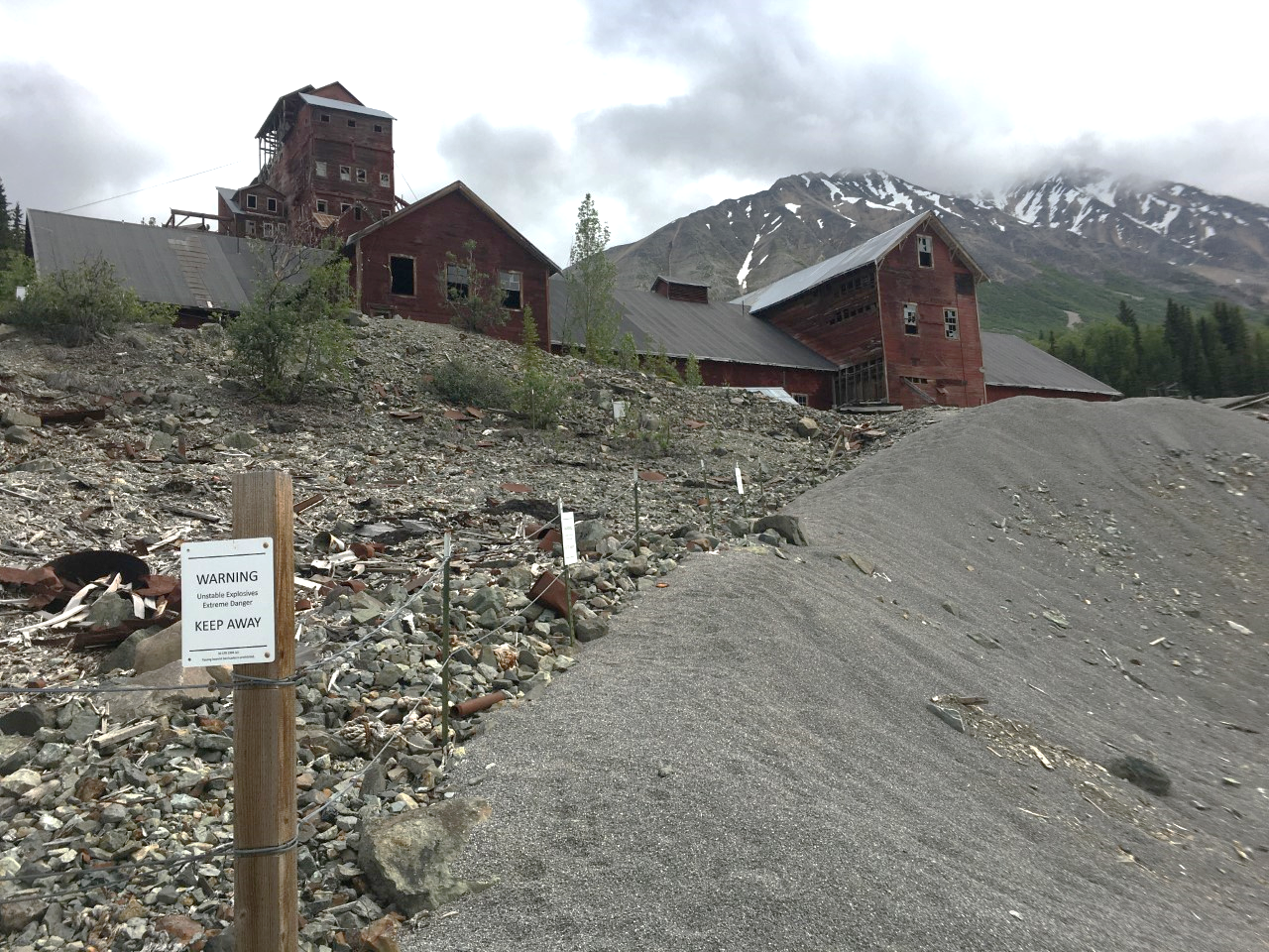 Fenced off area at Kennecott Mill Site