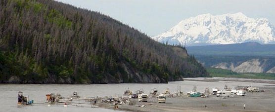 Copper River, Fishwheels, and Mount Drum