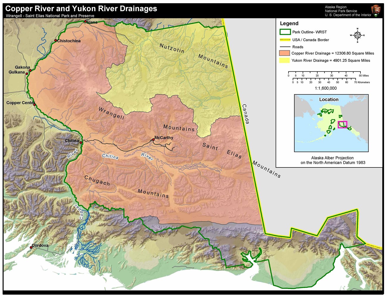Watersheds in Wrangell-St. Elias