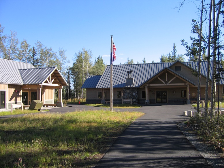 Copper Center Visitor Center Campus with two buildings and flagpole pictured.